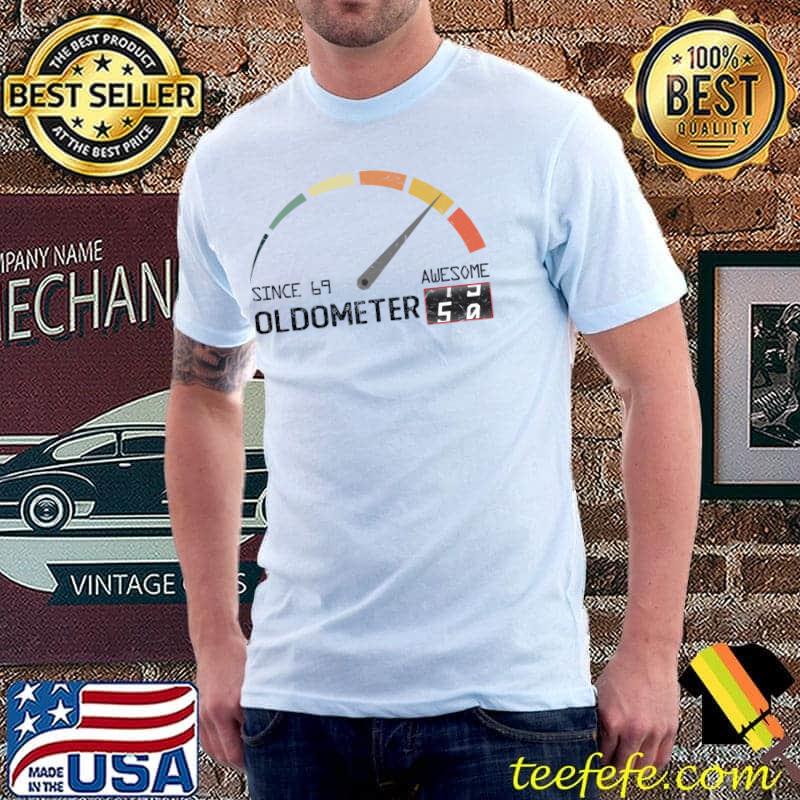 Premium Oldometer 50 T Shirt Since 1969 Awesome 50th Birthday T- Unisex Premium Oldometer 50 T Shirt Since 1969 Awesome 50th Birthday T- Unisex