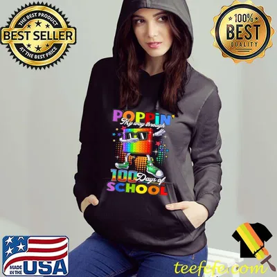 Premium Poppin My Way Through 100 Days Funny 100th Day Of School Kid T-Shirt