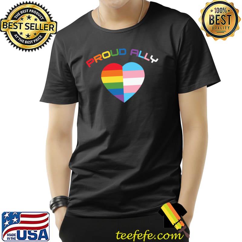 Proud Ally Heart Novelty LGBTQ Equality Gay Rights T- Unisex Proud Ally Heart Novelty LGBTQ Equality Gay Rights T- Unisex