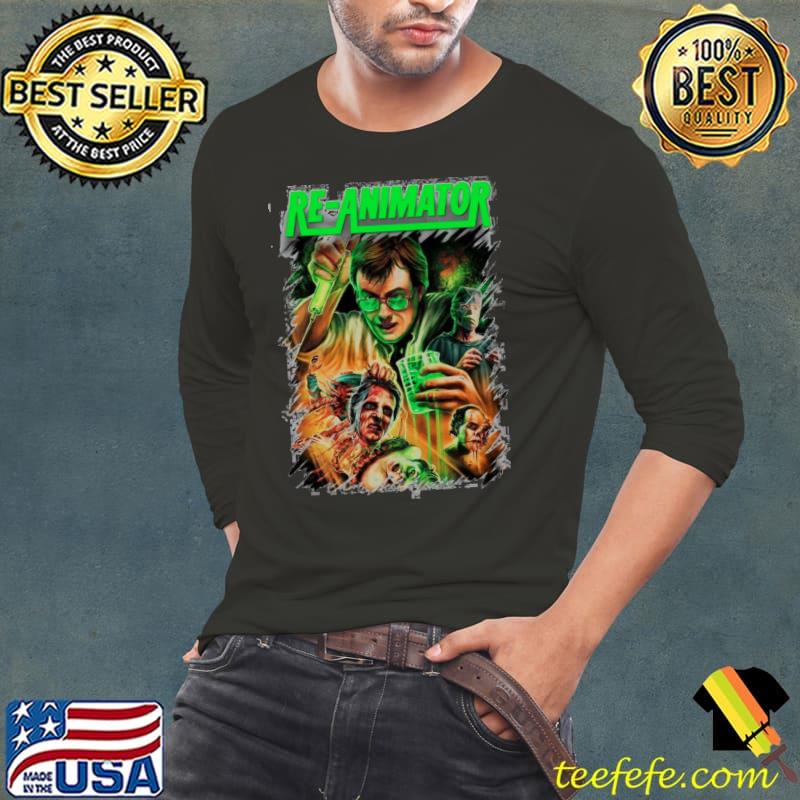 Re-animator Cult Horror Movie Unisex T-Shirt Long Sleeve Tee Re-animator Cult Horror Movie Unisex T-Shirt Long Sleeve Tee