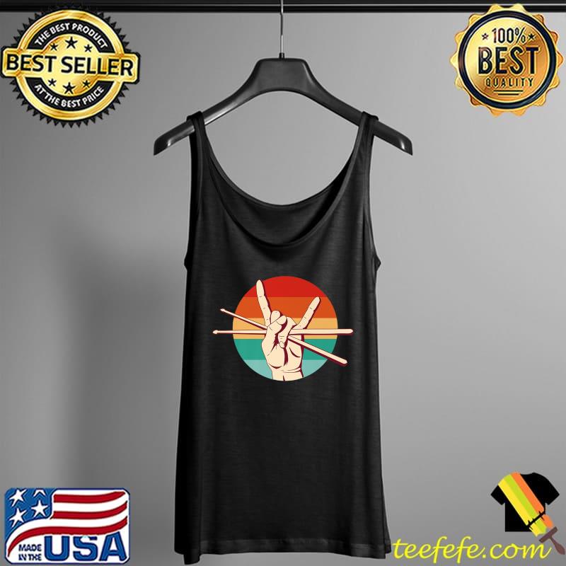 Retro Drumsticks Drummer Gifts Drums Hand Premium T-Shirt Tank Top Retro Drumsticks Drummer Gifts Drums Hand Premium T-Shirt Tank Top