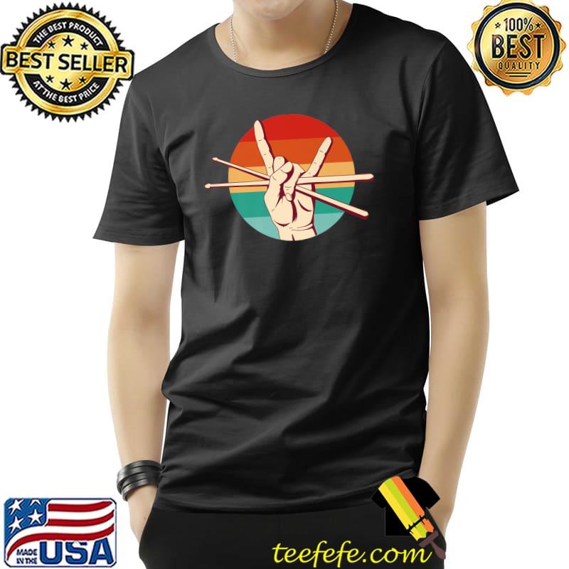 Retro Drumsticks Drummer Gifts Drums Hand Premium T-Shirt Unisex Retro Drumsticks Drummer Gifts Drums Hand Premium T-Shirt Unisex