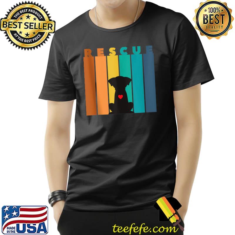 Retro Rescue Dog Lover T- Unisex Retro Rescue Dog Lover T- Unisex