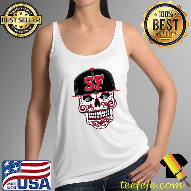 San Francisco Mexican Sugar Skull Design Bay Area T-Shirt Tank Top San Francisco Mexican Sugar Skull Design Bay Area T-Shirt Tank Top