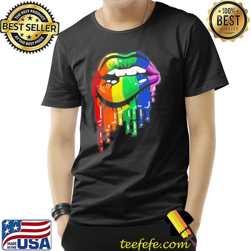 Sexy Melting Rainbow Lips Women_s Long Sleeve T- Unisex Sexy Melting Rainbow Lips Women_s Long Sleeve T- Unisex