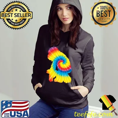 Tie Dye Bonobo Rainbow Print Chimpanzee Hippie Peace T-shirt
