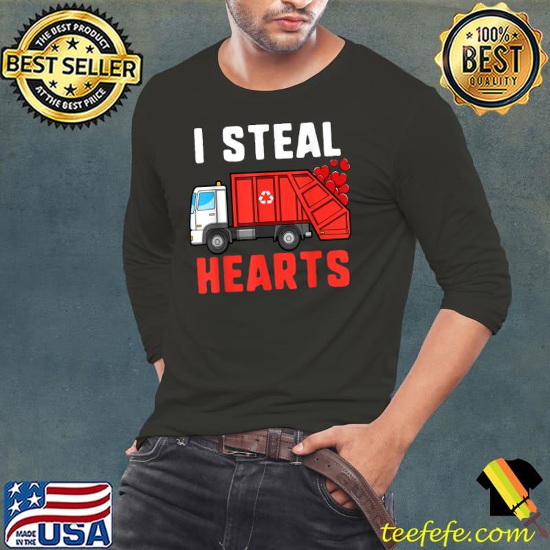 Top I Steal Hearts Garbage Truck Valentines Day For Boys Girls T-Shirt Long Sleeve Tee Top I Steal Hearts Garbage Truck Valentines Day For Boys Girls T-Shirt Long Sleeve Tee