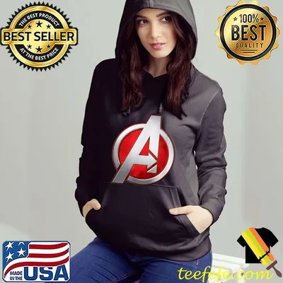 Top Marvel Avengers Silver and Red Logo T-Shirt