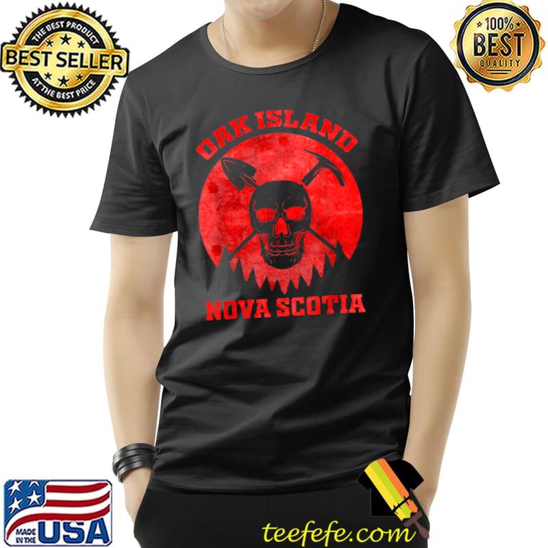 Top Oak Island Nova Scotia Skull Treasure Hunter T-Shirt Unisex Top Oak Island Nova Scotia Skull Treasure Hunter T-Shirt Unisex
