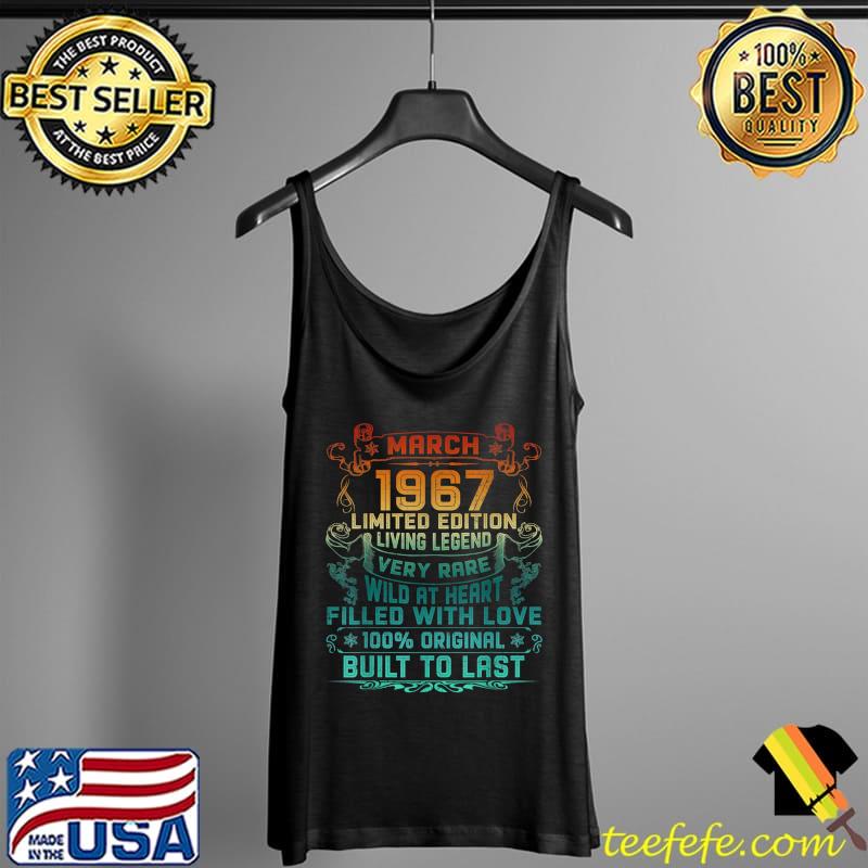 Top Vintage 55 Years Old March 1967 55th Birthday Gift T-Shirt Tank Top Top Vintage 55 Years Old March 1967 55th Birthday Gift T-Shirt Tank Top