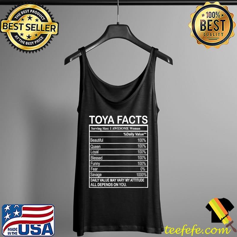 Toya Nutrition Serving Traits Facts Woman Named Toya T-Shirt Tank Top Toya Nutrition Serving Traits Facts Woman Named Toya T-Shirt Tank Top