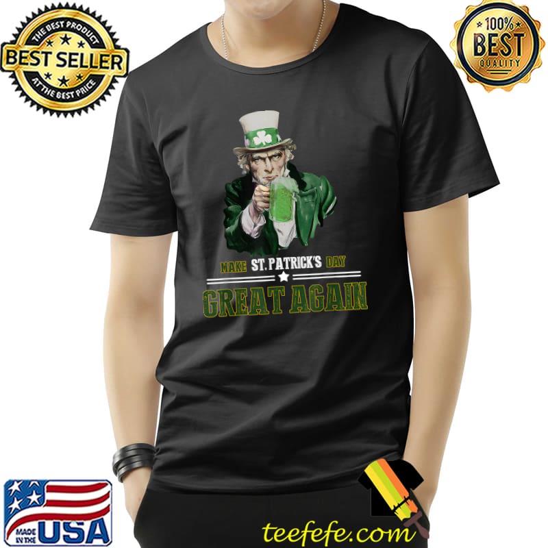 Uncle Sam Lover Make St Patrick's Day Great Again 2022 T-Shirt Unisex Uncle Sam Lover Make St Patrick's Day Great Again 2022 T-Shirt Unisex