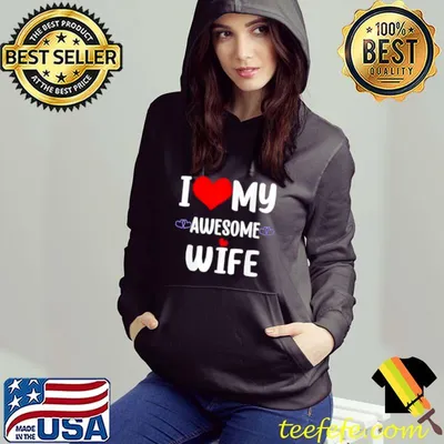 Valentine Red Heart With love I love My Wife Awesome Wife shirt