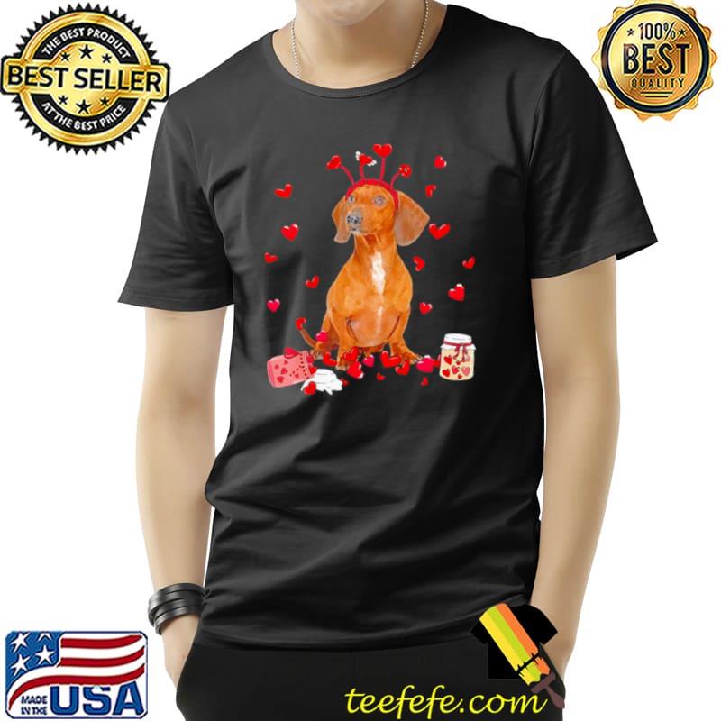 Valentine’s Day Sweet Headband Red Dachshund Dog Shirt Unisex Valentine’s Day Sweet Headband Red Dachshund Dog Shirt Unisex