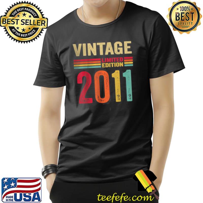 Vintage 2011 Limited Edition 11th Birthday T Shirt Unisex Vintage 2011 Limited Edition 11th Birthday T Shirt Unisex