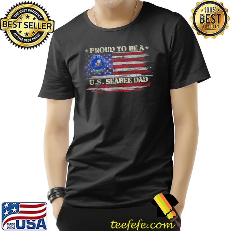 Vintage USA American Flag Proud To Be A Seabee Dad Military T Shirt Unisex Vintage USA American Flag Proud To Be A Seabee Dad Military T Shirt Unisex