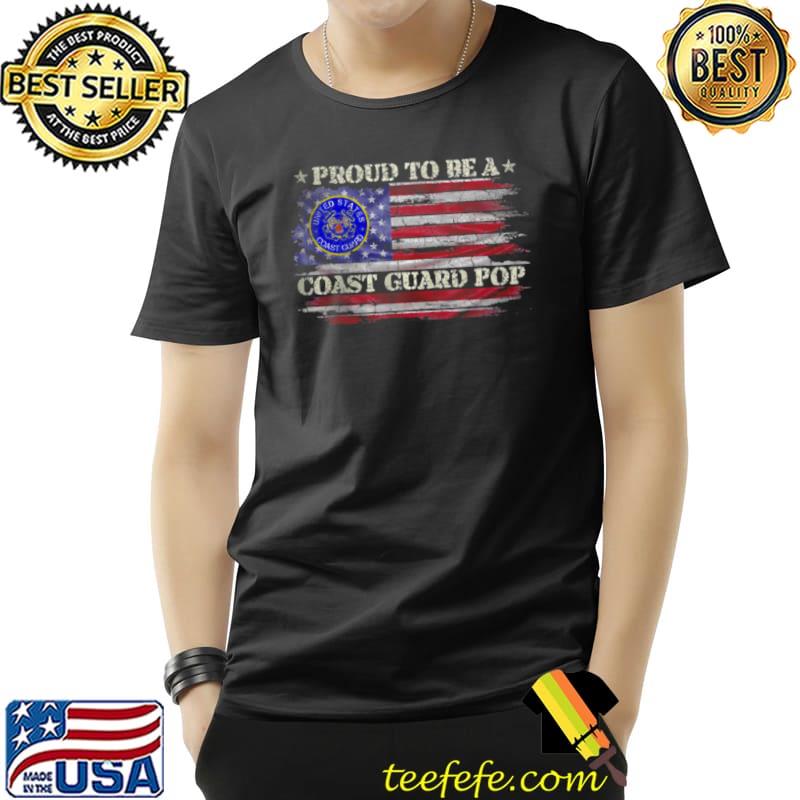 Vintage USA American Flag Proud To Be A US Coast Guard Pop T Shirt Unisex Vintage USA American Flag Proud To Be A US Coast Guard Pop T Shirt Unisex