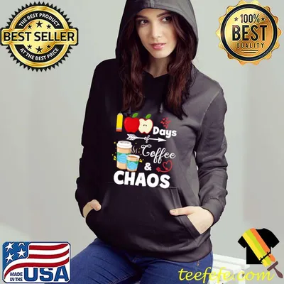 100 Days Of Coffee And Chaos 100th Day Of School Teacher T-shirt