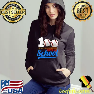 100 Days of School Baseball Teacher Kids 100th Day Of School T-Shirt