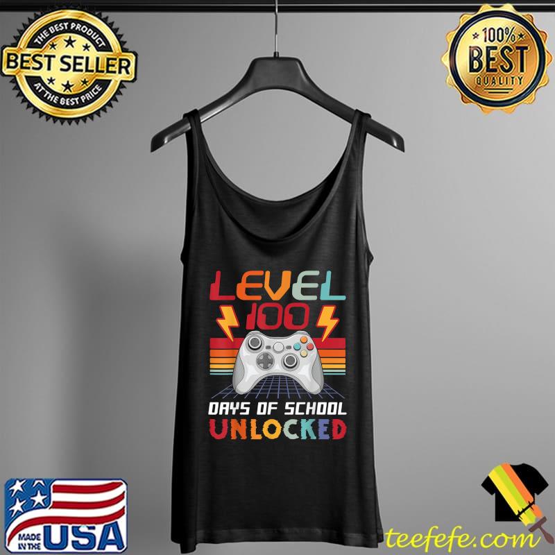 100th Day Video Gamer 100 Days of School Unlocked Vintage T-Shirt Tank Top 100th Day Video Gamer 100 Days of School Unlocked Vintage T-Shirt Tank Top