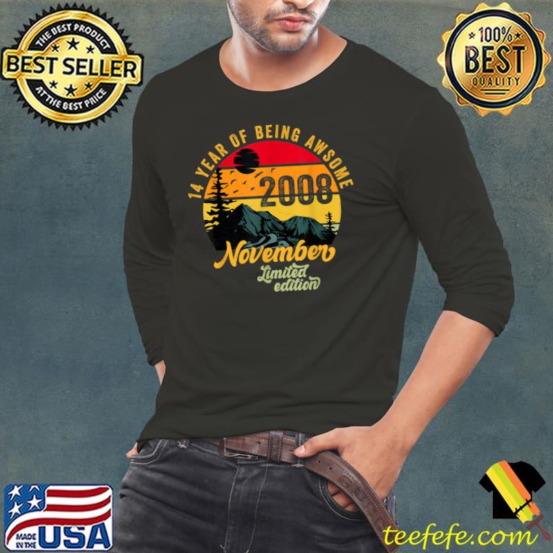 14 Year Old Gifts Vintage 2008 Limited Edition 14th Birthday T-Shirt