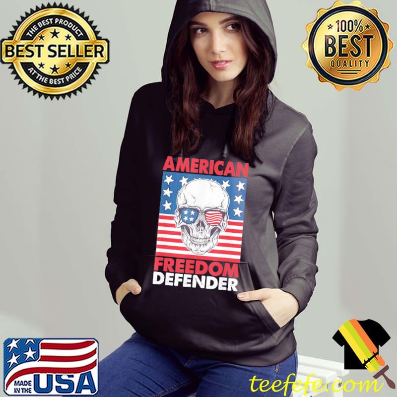 American freedom defender usa flag skull 2022 Hoodie American freedom defender usa flag skull 2022 Hoodie