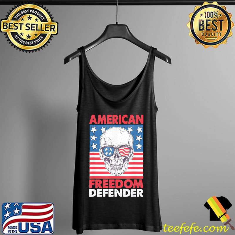 American freedom defender usa flag skull 2022 Tank Top American freedom defender usa flag skull 2022 Tank Top