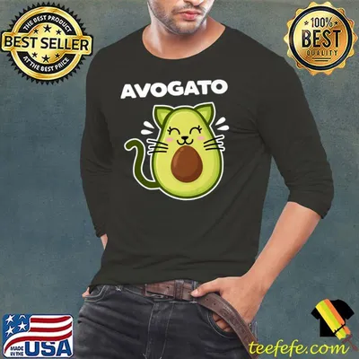Avogato Cute Kawaii Avocado Cat Mashup Cinco De Mayo Meow Premium T-Shirt