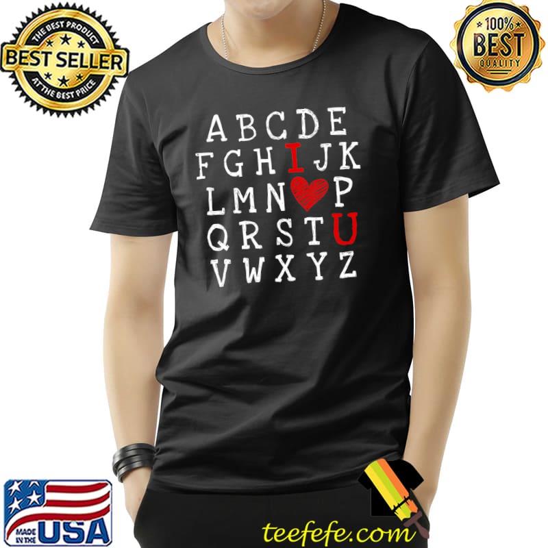 Best Alphabet ABC I Love You Printed Teacher Valentines Day Heart T- Unisex Best Alphabet ABC I Love You Printed Teacher Valentines Day Heart T- Unisex