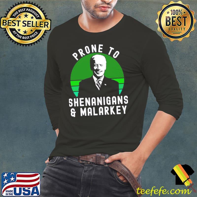 Biden st patricks day shenanigans and malarkey paddy Long Sleeve Tee Biden st patricks day shenanigans and malarkey paddy Long Sleeve Tee