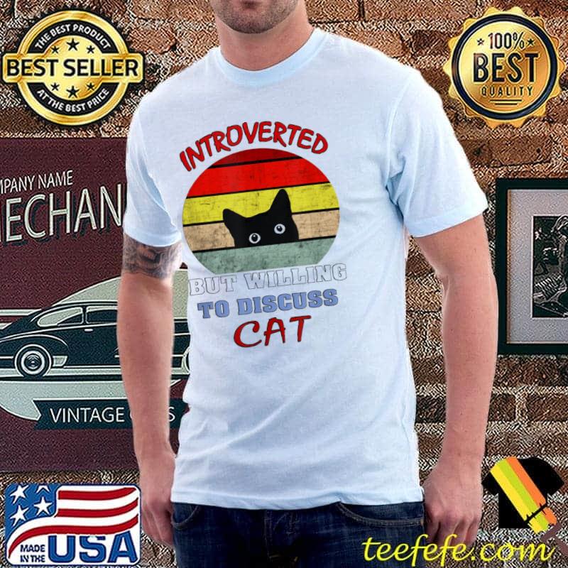 Black cat introverted but willing to discuss my cats Unisex Black cat introverted but willing to discuss my cats Unisex