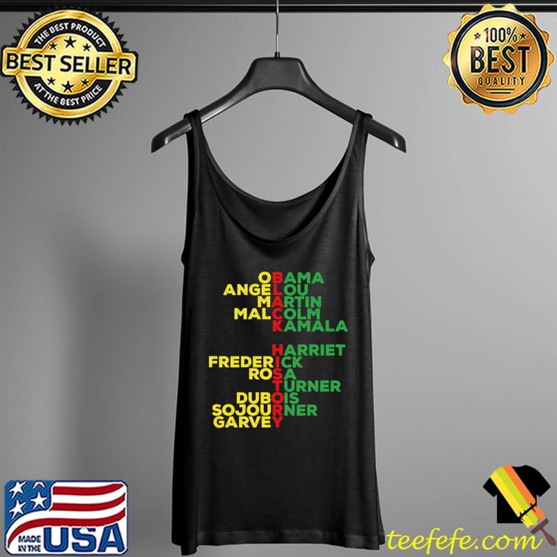 Black History Month Leaders Shirt Men Women Boys Girls T-Shirt Tank Top Black History Month Leaders Shirt Men Women Boys Girls T-Shirt Tank Top