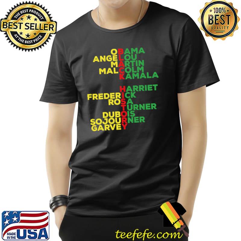 Black History Month Leaders Shirt Men Women Boys Girls T-Shirt Unisex Black History Month Leaders Shirt Men Women Boys Girls T-Shirt Unisex
