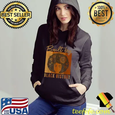 Built by Black History Afro Black Pride T-Shirt