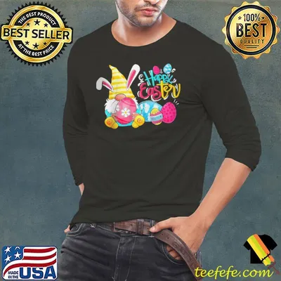 Bunny gnome hug easter eggs happy easter day shirt