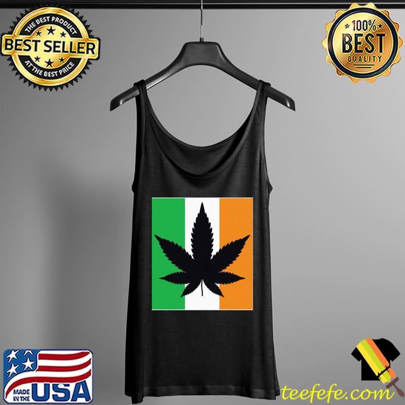 Cannabis silhouette on irish flag Tank Top Cannabis silhouette on irish flag Tank Top