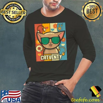 Catventy - Retro 70s Cat T-Shirt