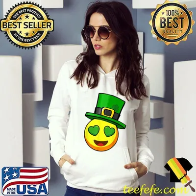Cute St Patricks Day Green Heart Eyes Bow Boys Mens T-Shirt