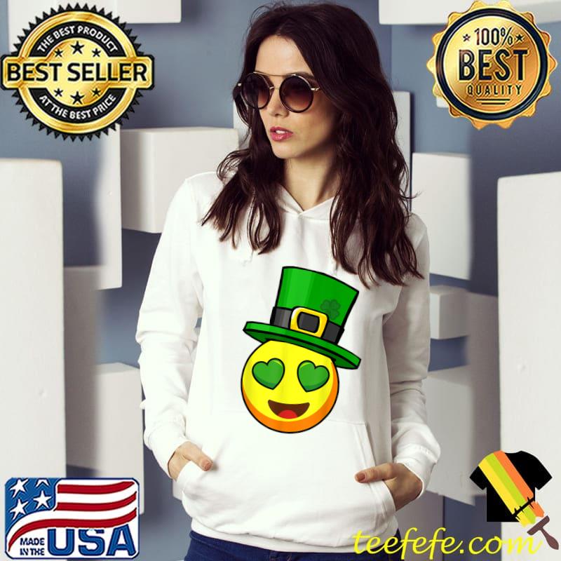 Cute St Patricks Day Green Heart Eyes Bow Boys Mens T-Shirt