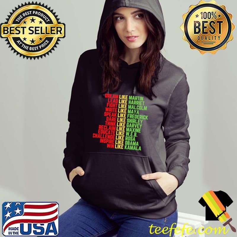 Dream Like Martin Men Women Boys Girls Black History Month T-shirt