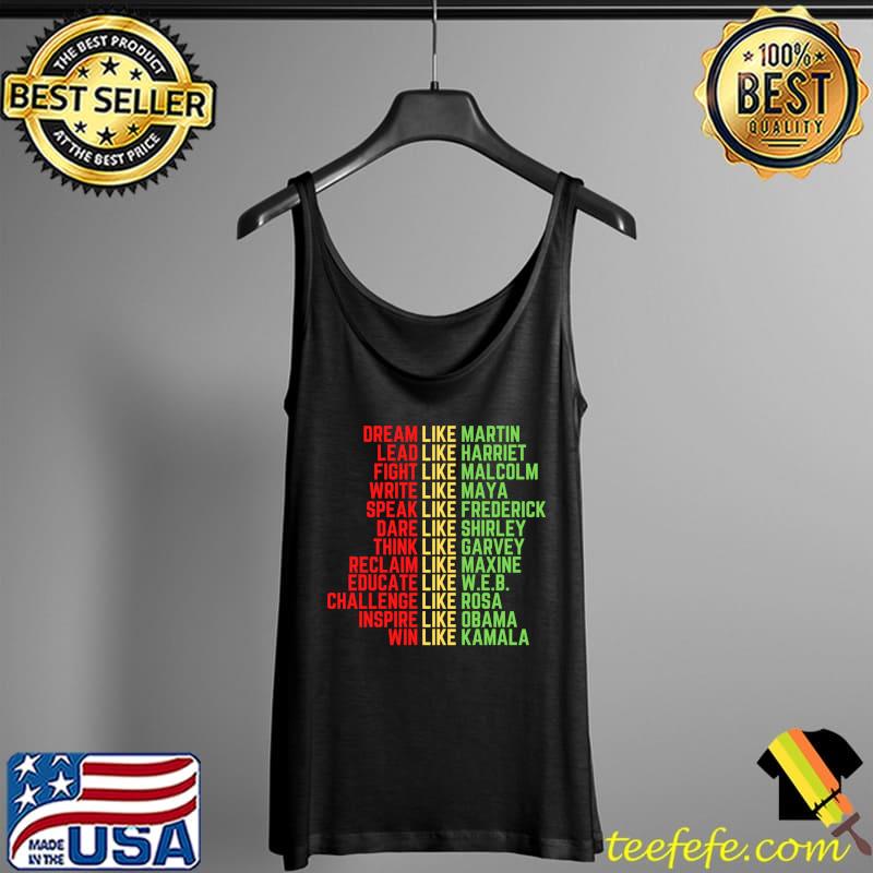 Dream Like Martin Men Women Boys Girls Black History Month T- Tank Top Dream Like Martin Men Women Boys Girls Black History Month T- Tank Top