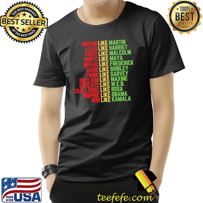 Dream Like Martin Men Women Boys Girls Black History Month T- Unisex Dream Like Martin Men Women Boys Girls Black History Month T- Unisex