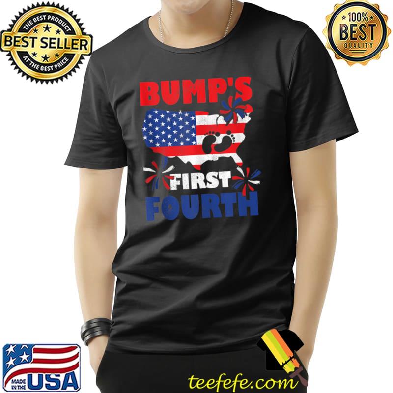 Firework 4th of July with Flag Pregnancy Baby Announcement T- Unisex Firework 4th of July with Flag Pregnancy Baby Announcement T- Unisex