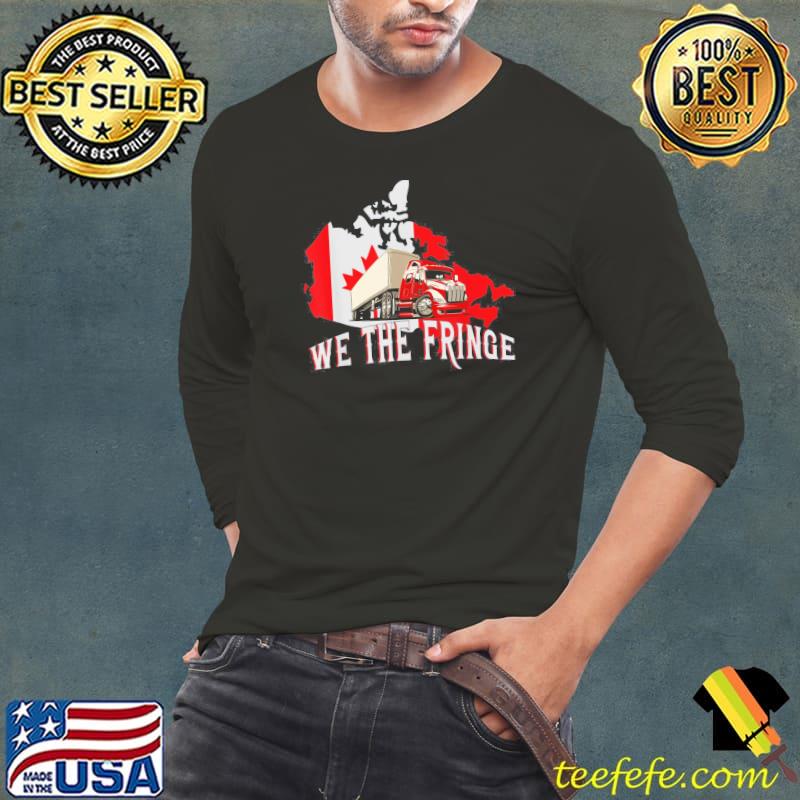 Freedom convoy 2022 canadian trucker us flag maple leaf shirt
