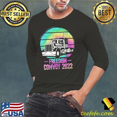 Freedom convoy 2022 support canadian truckers mandate truck shirt