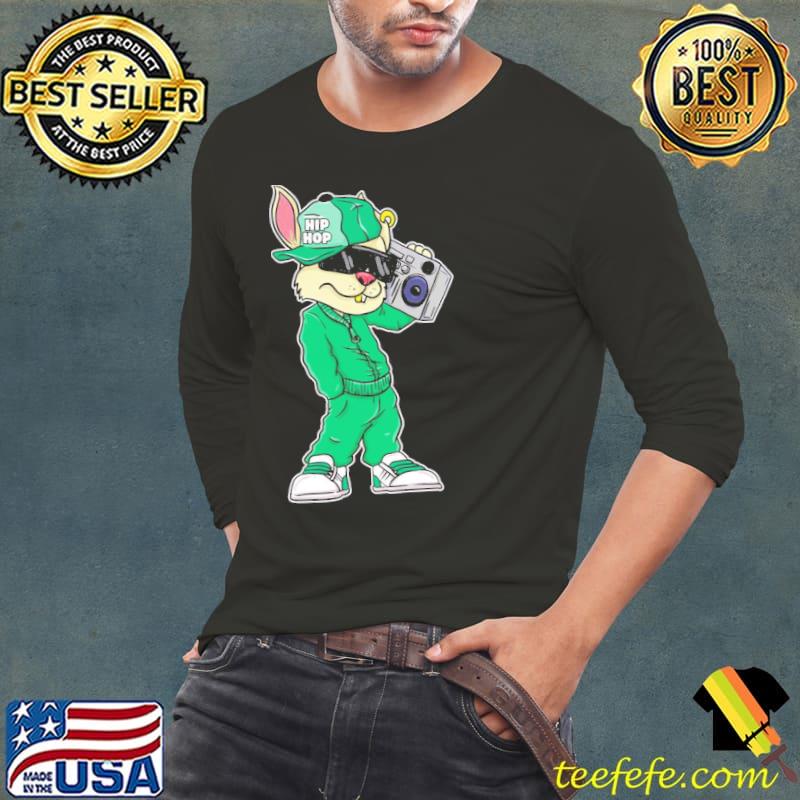 Funny 80s 90s hip hop easter bunny rabbit kid Long Sleeve Tee Funny 80s 90s hip hop easter bunny rabbit kid Long Sleeve Tee