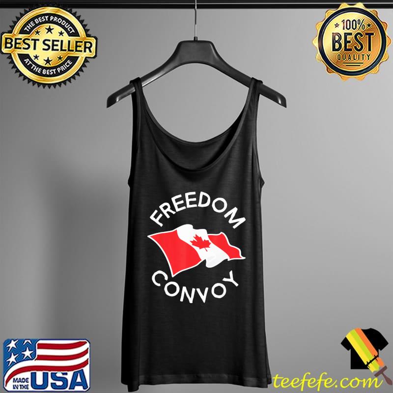 Funny American Flag Canada Flag Freedom Convoy 2022 TRUCKER Driver Shirt Tank Top Funny American Flag Canada Flag Freedom Convoy 2022 TRUCKER Driver Shirt Tank Top