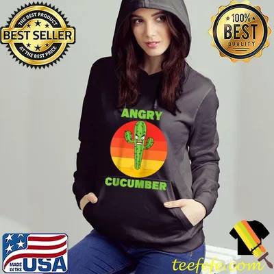 Funny Angry Cucumber Pickle Funny Cactus T-shirt