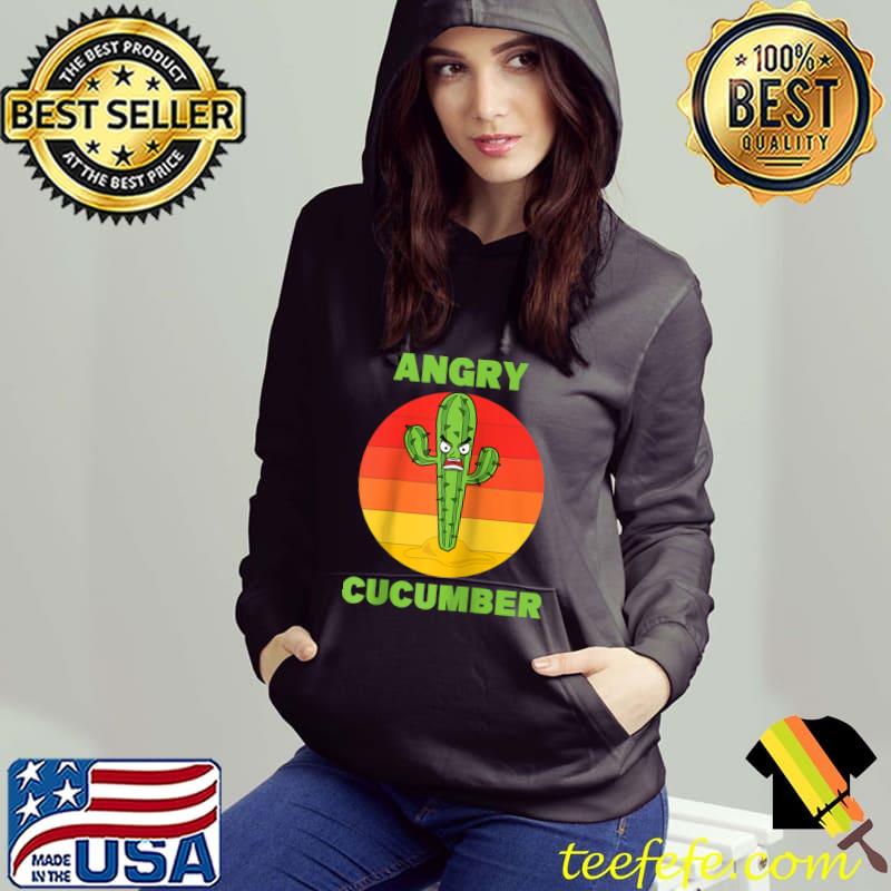 Funny Angry Cucumber Pickle Funny Cactus T-shirt