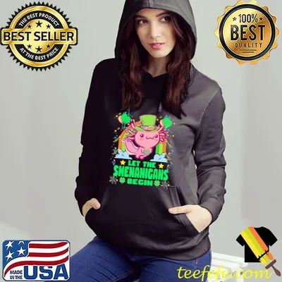 Funny Kawaii Axolotl St Patricks Day Costume Shenanigans T-Shirt